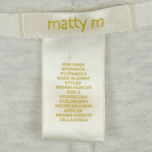 Matty M Women's Small Gray Heather Scoop Neck Short Sleeve Tunic Length Tee - Picture 7 of 8